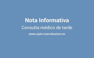 Nota informativa: Médico de tarde