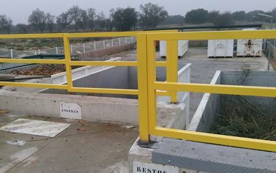 Vallado de seguridad en el Punto Limpio