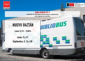 HORARIO VERANO BIBLIOBUS EN NUEVO BAZTÁN (JULIO Y SEPTIEMBRE)