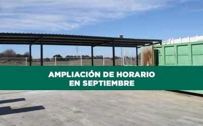 El Punto Limpio Municipal amplía su horario de verano durante el mes de Septiembre