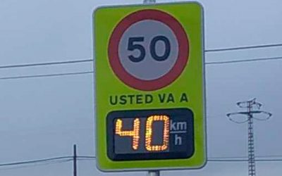 Nuevo Control de Velocidad didáctico en la M-219 a su paso por Nuevo Baztán