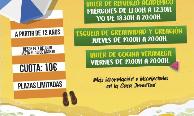 Actividades en la Casa de la Juventud durante el verano 2021