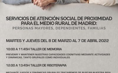 Concejalía de Mayores. Dos nuevos talleres