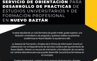 Servicio de orientación para desarrollo de prácticas de estudios universitarios y de formación profesional en Nuevo Baztán