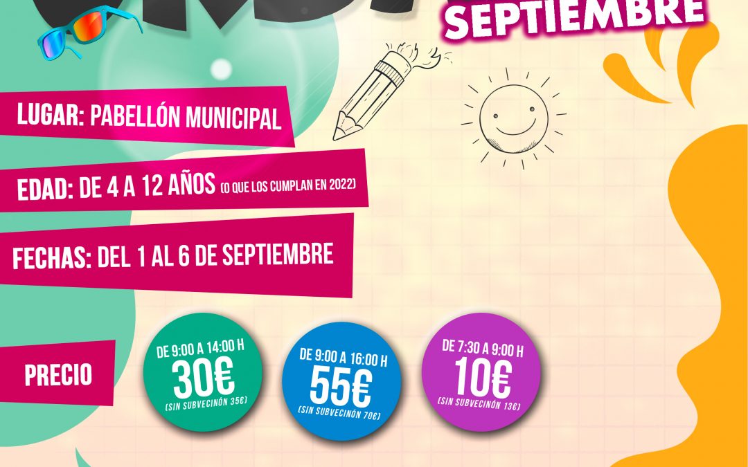 Campamento Urbano de Infancia en septiembre