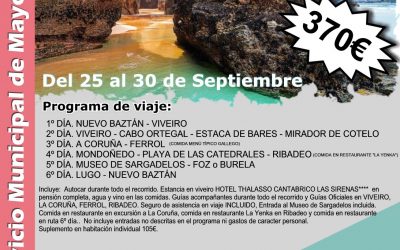 Viaje Cultural Rías Altas en septiembre para Mayores de 60