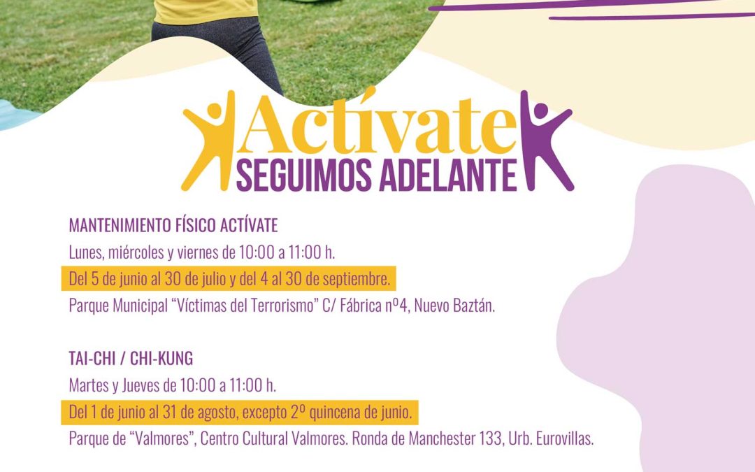 Programa de actividades al aire libre. Concejalía de Mayores