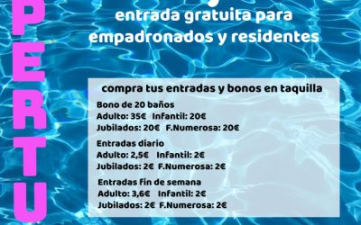 Apertura de la Piscina en el Polideportivo Municipal.