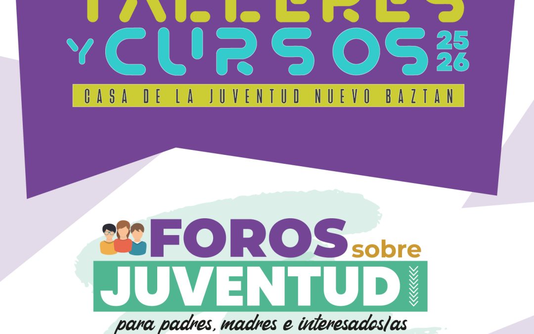 Talleres, Cursos y Foros en la Casa de la Juventud durante el curso 2025/2026
