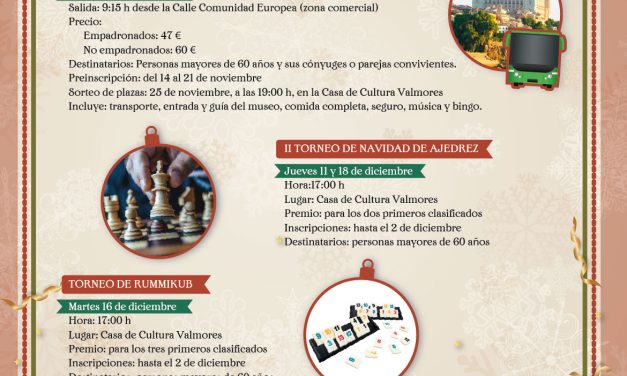 Programación de Navidad 2025 de la concejalía de Mayores