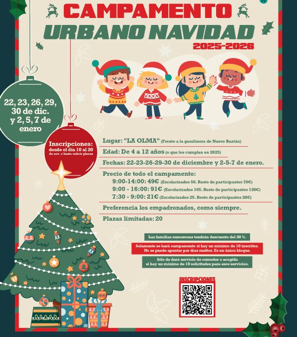 Campamento Urbano de Navidad en Nuevo Baztán