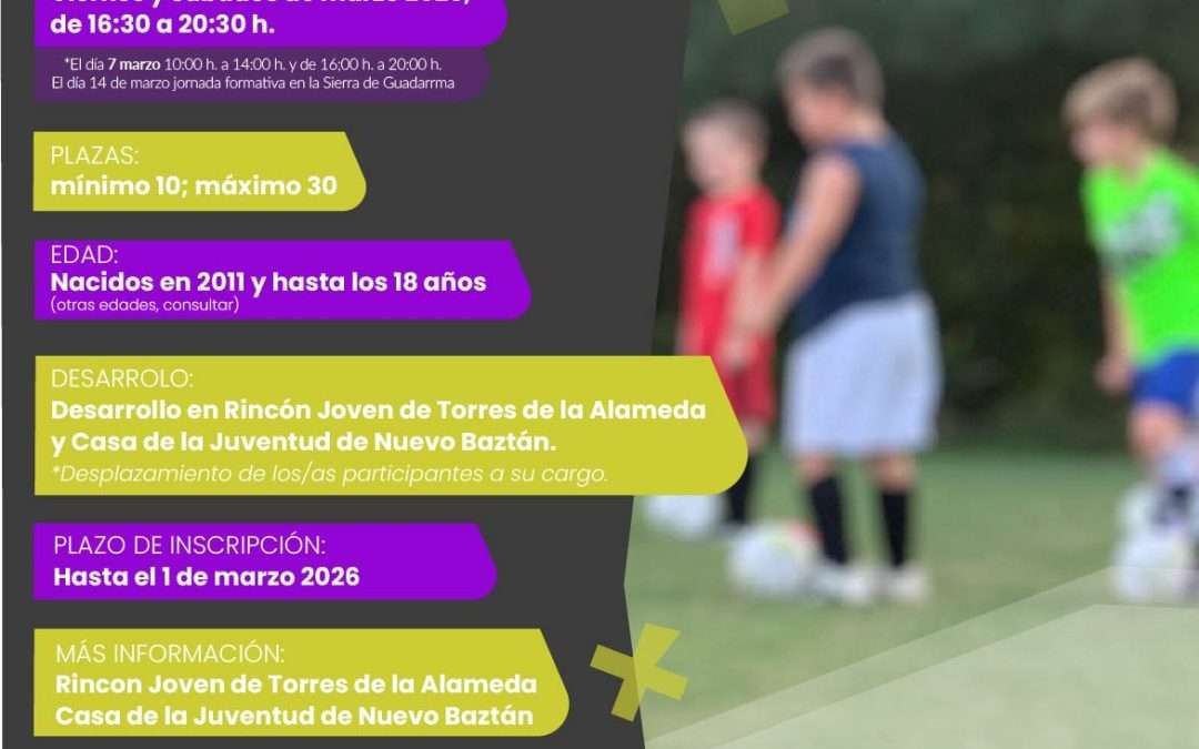 Nuevo Baztán impulsa la formación juvenil con un nuevo curso relacionado con la capacitación de educadores/as para el ocio y tiempo libre