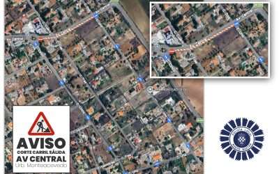 Corte temporal en la Avenida Central de la urbanización Monteacevedo por obras del Canal de Isabel II