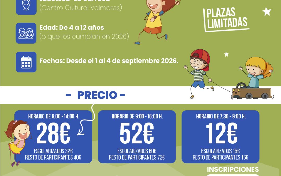 Campamento Urbano para septiembre en nuestro municipio