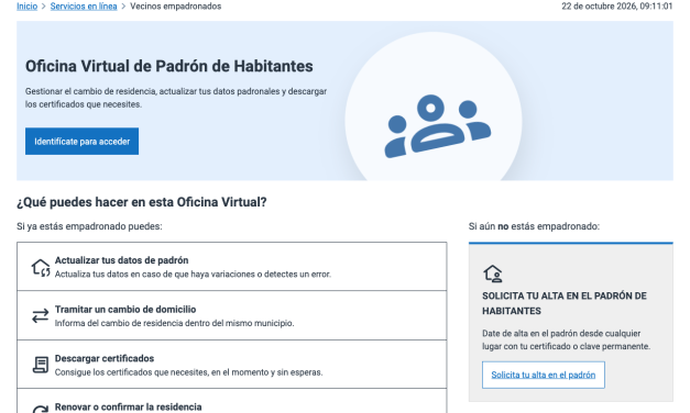 El Ayuntamiento de Nuevo Baztán incorpora la cita previa para determinados trámites del Padrón Municipal